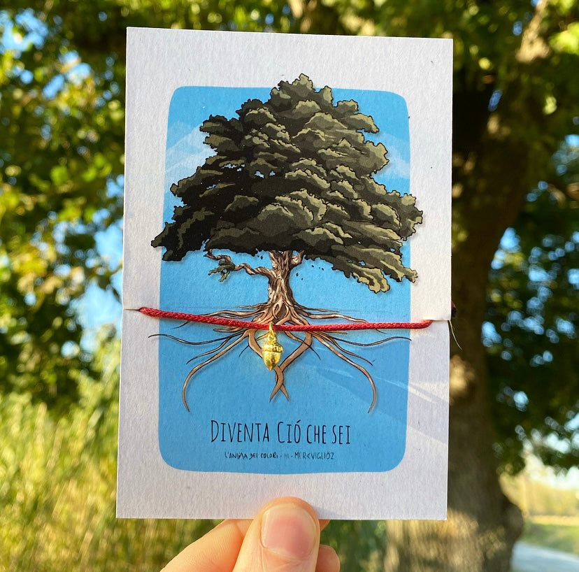 Bracciale cordino "diventa ciò che sei"